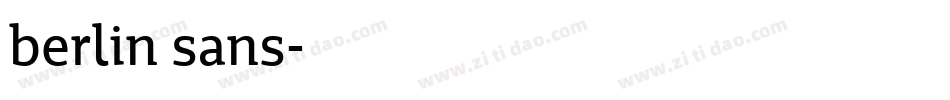 berlin sans字体转换